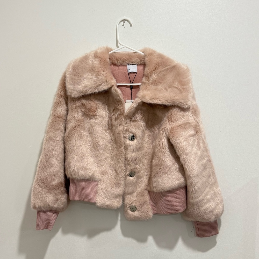 Pink Faux Fur Jacket